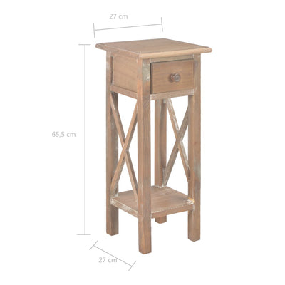 Side Table Brown 27x27x65.5 cm Wood Payday Deals