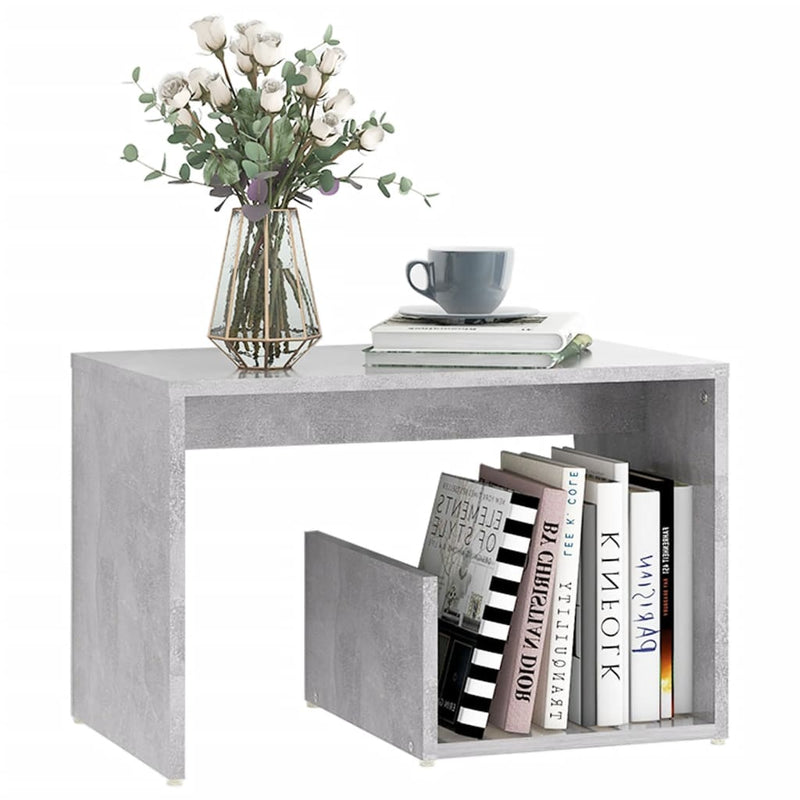 Side Table Concrete Grey 59x36x38 cm Chipboard Payday Deals