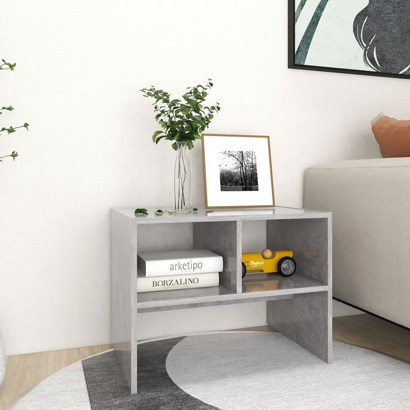 Side Table Concrete Grey 60x40x45 cm Chipboard Payday Deals