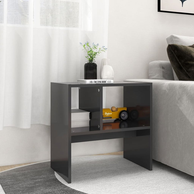 Side Table Grey 50x30x50 cm Chipboard Payday Deals