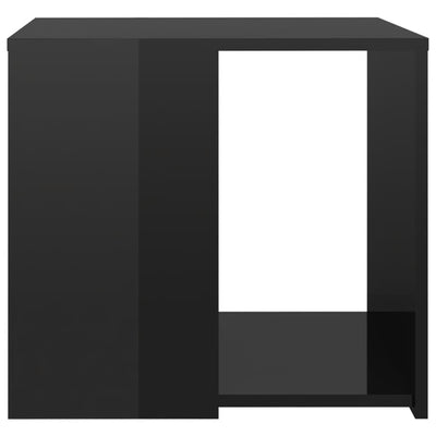 Side Table High Gloss Black 50x50x45 cm Chipboard Payday Deals