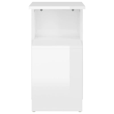 Side Table High Gloss White 36x30x56 cm Chipboard Payday Deals