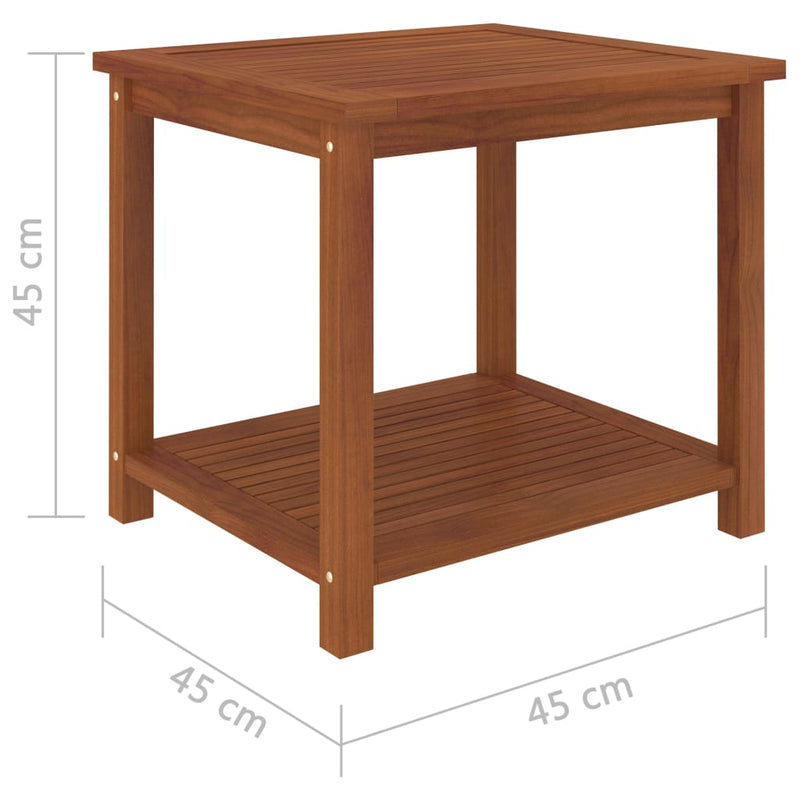 Side Table Solid Acacia Wood 45x45x45 cm Payday Deals