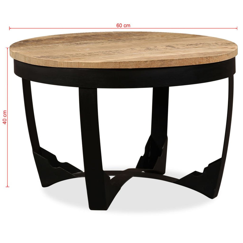 Side Table Solid Rough Mango Wood 60x40 cm Payday Deals