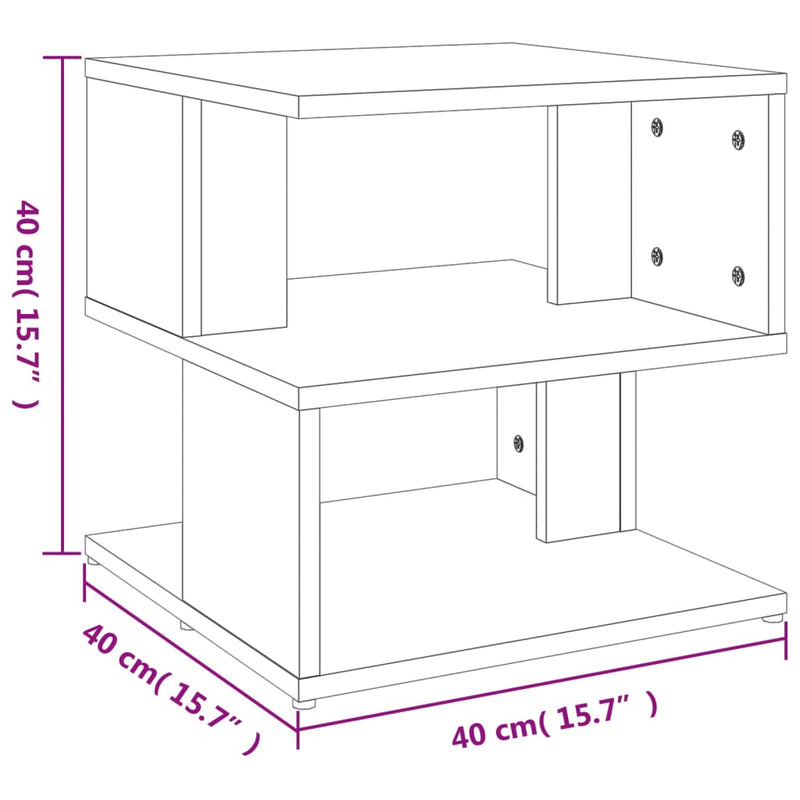 Side Table Sonoma Oak 40x40x40 cm Chipboard Payday Deals