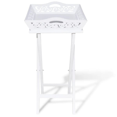 Side Table with Tray White Payday Deals