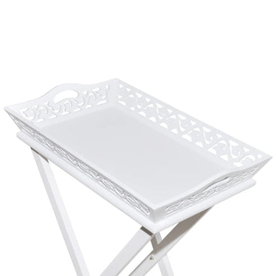 Side Table with Tray White Payday Deals