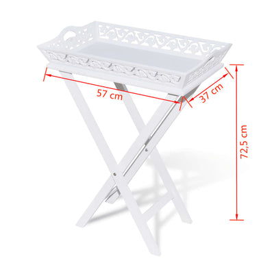 Side Table with Tray White Payday Deals