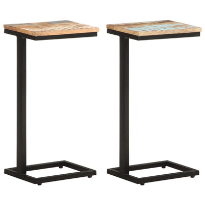 Side Tables 2 pcs 31.5x24.5x64.5 cm Solid Reclaimed Wood Payday Deals