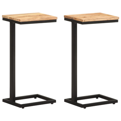 Side Tables 2 pcs 31.5x24.5x64.5 Solid Acacia Wood Payday Deals