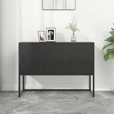 Sideboard Black 105x35x75 cm Steel