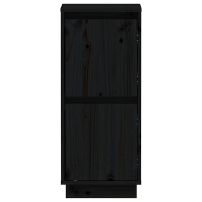 Sideboard Black 31.5x34x75 cm Solid Wood Pine Payday Deals