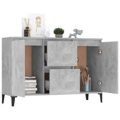 Sideboard Concrete Grey 104x35x70 cm Chipboard Payday Deals