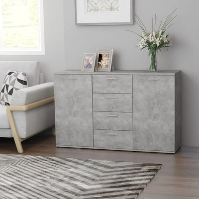 Sideboard Concrete Grey 120x35.5x75 cm Engineered Wood Payday Deals