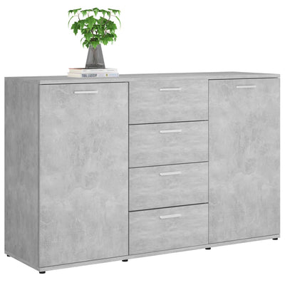 Sideboard Concrete Grey 120x35.5x75 cm Engineered Wood Payday Deals