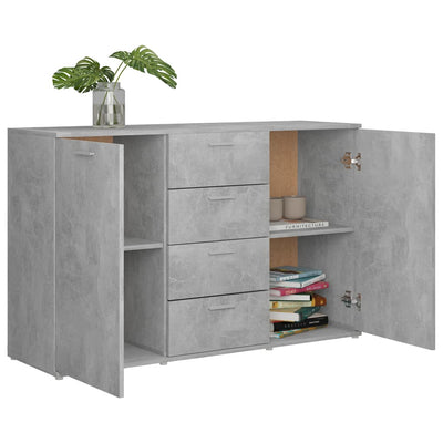 Sideboard Concrete Grey 120x35.5x75 cm Engineered Wood Payday Deals