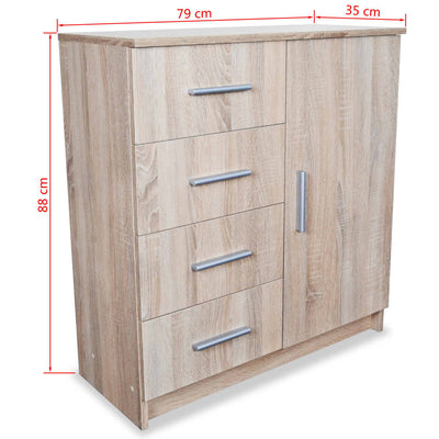 Sideboard Engineered Wood 79x35x88 cm Oak Payday Deals