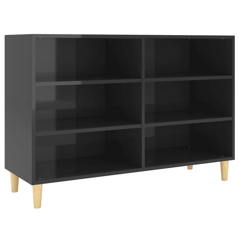 Sideboard High Gloss Black 103.5x35x70 cm Chipboard Payday Deals