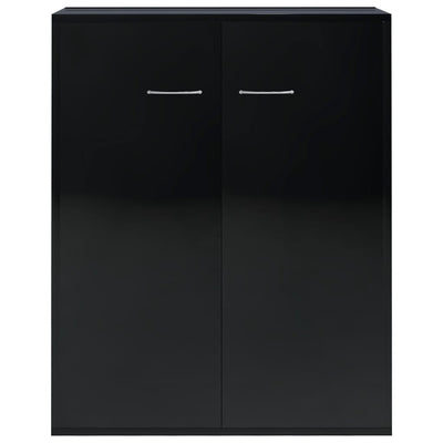 Sideboard High Gloss Black 60x30x75 cm Engineered Wood Payday Deals