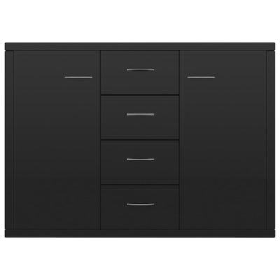 Sideboard High Gloss Black 88x30x65 cm Chipboard Payday Deals