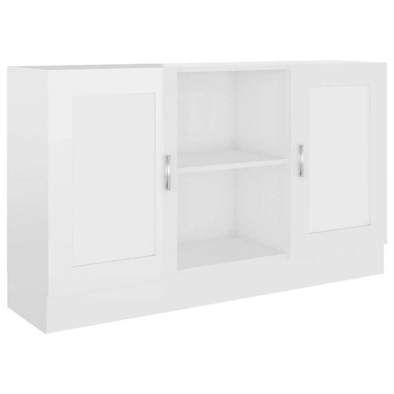 Sideboard High Gloss White 120x30.5x70 cm Engineered Wood Payday Deals