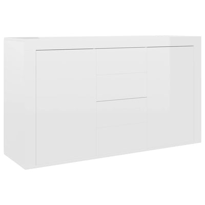 Sideboard High Gloss White 120x36x69 cm Chipboard Payday Deals