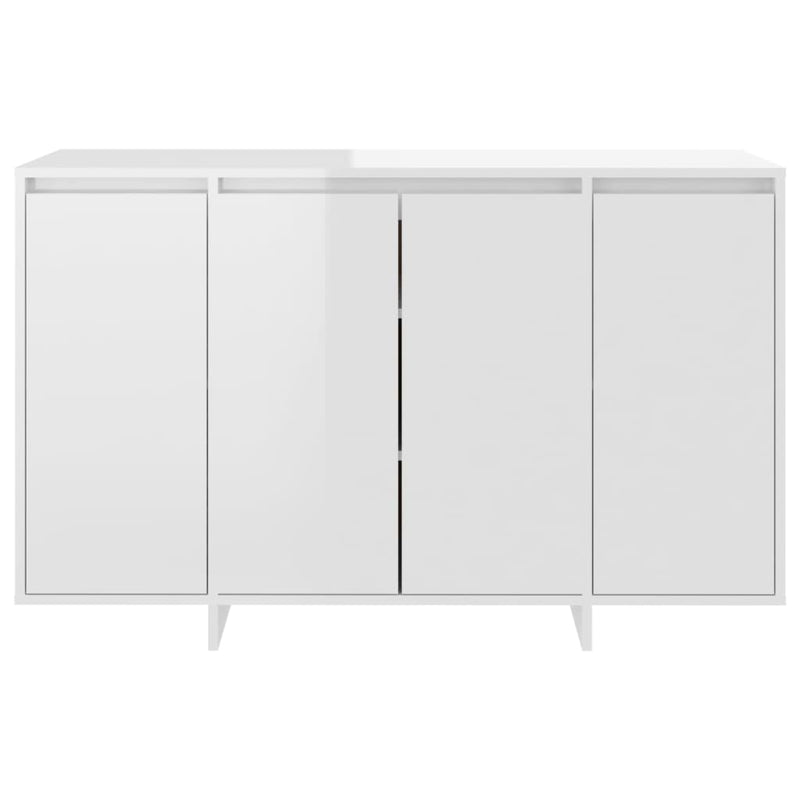 Sideboard High Gloss White 120x41x75 cm Chipboard Payday Deals