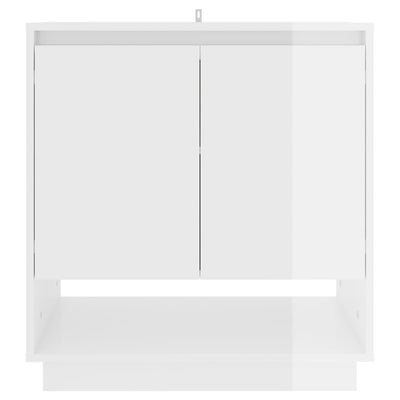 Sideboard High Gloss White 70x41x75 cm Chipboard Payday Deals