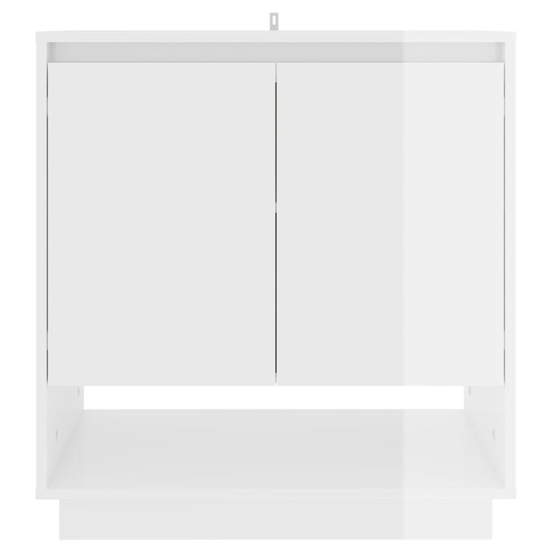 Sideboard High Gloss White 70x41x75 cm Chipboard Payday Deals