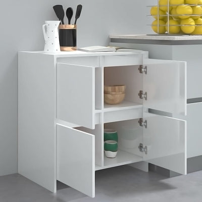 Sideboard High Gloss White 70x41x75 cm Engineered Wood Payday Deals