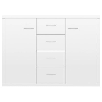 Sideboard High Gloss White 88x30x65 cm Engineered Wood Payday Deals