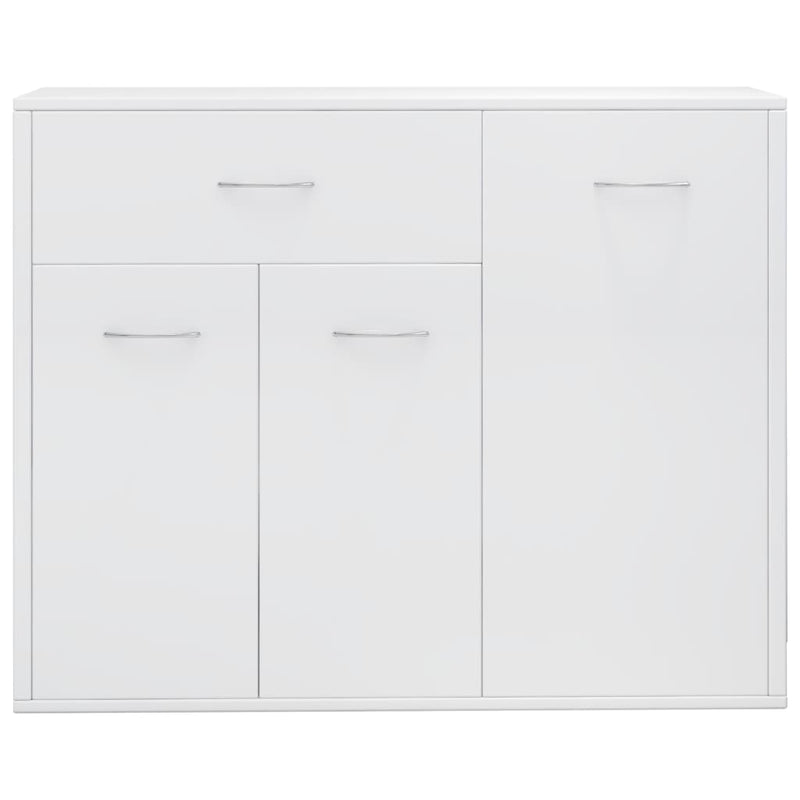 Sideboard High Gloss White 88x30x70 cm Chipboard Payday Deals