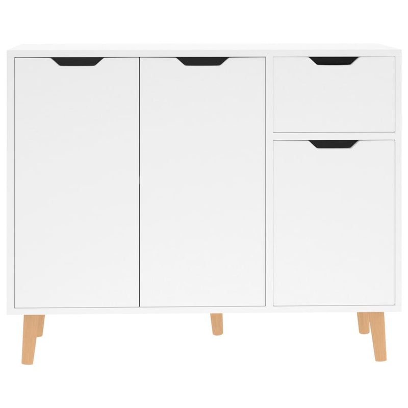 Sideboard High Gloss White 90x30x72 cm Engineered Wood Payday Deals