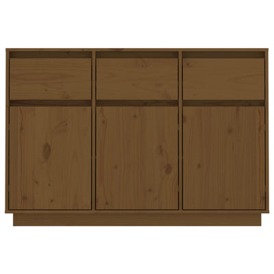 Sideboard Honey Brown 110x34x75 cm Solid Wood Pine Payday Deals