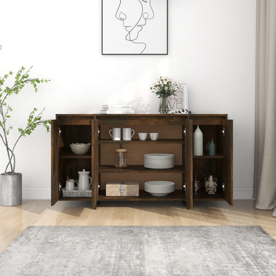 Sideboard Smoked Oak 135x41x75 cm Engineered Wood Payday Deals