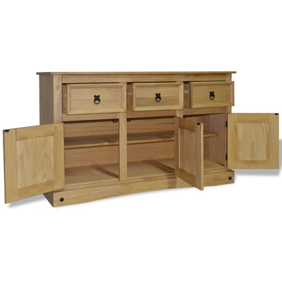Sideboard Solid Mexican Pinewood Corona Range 132x43x78 cm Payday Deals
