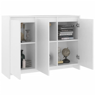 Sideboard White 102x33x75 cm Chipboard Payday Deals