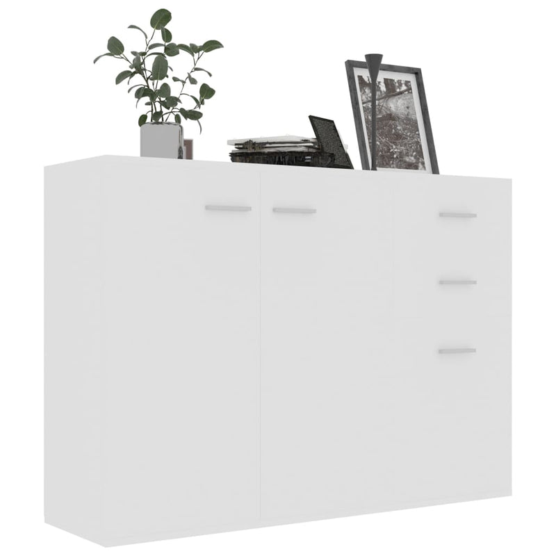 Sideboard White 105x30x75 cm Chipboard Payday Deals