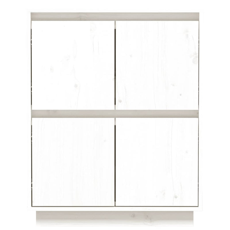 Sideboard White 60x34x75 cm Solid Wood Pine Payday Deals