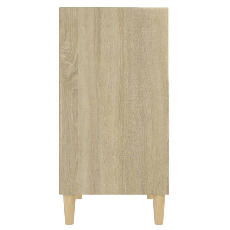 Sideboard White and Sonoma Oak 57x35x70 cm Chipboard Payday Deals