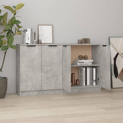Sideboards 2 pcs Concrete Grey 60x30x70 cm Engineered Wood Payday Deals
