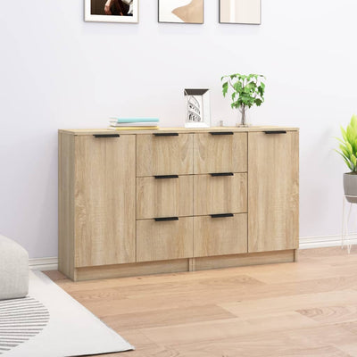 Sideboards 2 pcs Sonoma Oak 60x30x70 cm Engineered Wood Payday Deals