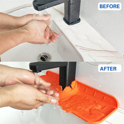 Silicone Faucet Sink Mat Sink Splash Guard Faucet Splash Pad Faucet Splashback Payday Deals
