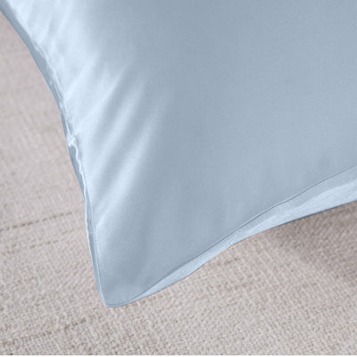 SILK PILLOW CASE TWIN PACK - SIZE: 51X76CM - Soft Blue Payday Deals