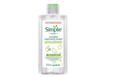 Simple 200ml Micellar Cleansing Water Hydrates And Gently Removes Make-Up