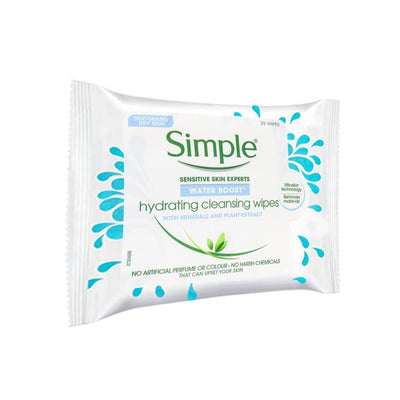Simple Hydrating Cleansing Wipes With Minerals And Plant Extracts 25 Pack Payday Deals