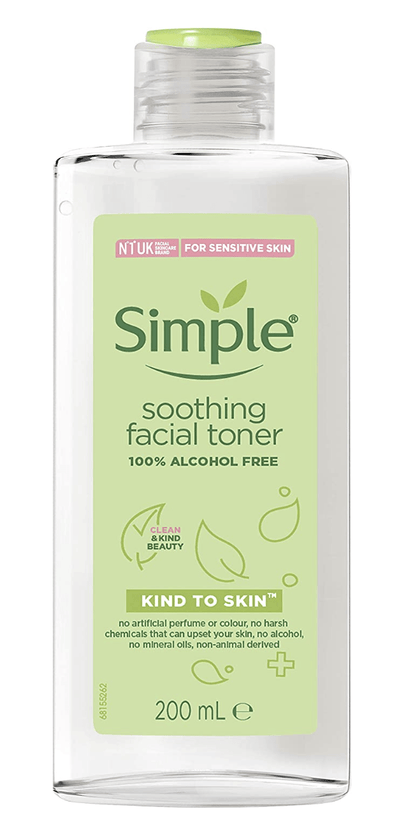 Simple Soothing Facial Toner Kind to Skin Alcohol Free for Sensitive Skin 200ml
