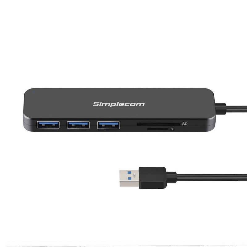 Simplecom CH365 SuperSpeed 3 Port USB 3.0 (USB 3.2 Gen 1) Hub with SD MicroSD Card Reader Payday Deals