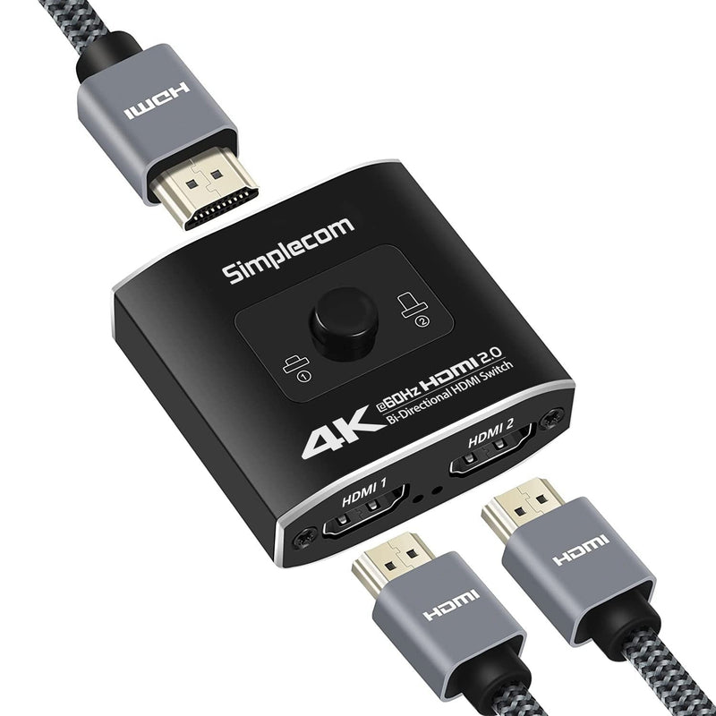 Simplecom CM302 Bi-Directional 2 Way HDMI 2.0 Switch Selector 4K@60Hz HDCP 2.2 Payday Deals