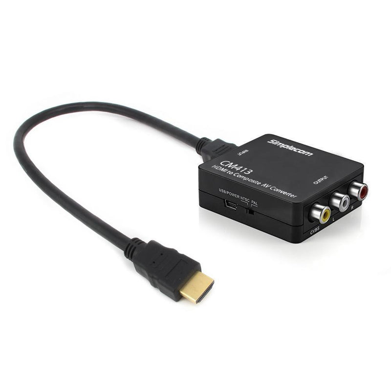 Simplecom CM413 HDMI to Composite AV CVBS 3RCA Video Converter 1080p Downscaling Payday Deals